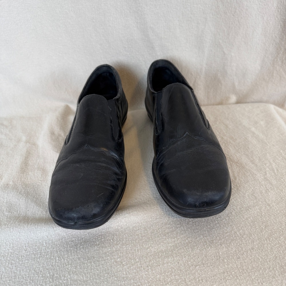 Romika Womens Black Leather Slip On Loafers Comfort Shoes Size 42